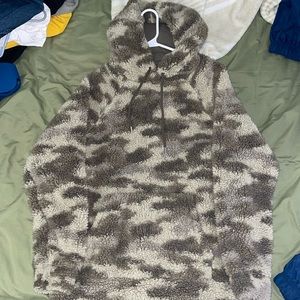 Camo Sherpa hoodie
